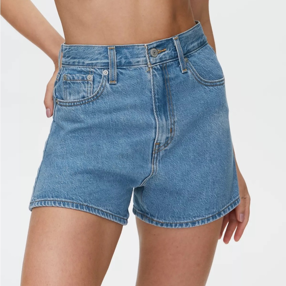 Levis denim high loose jean shorts